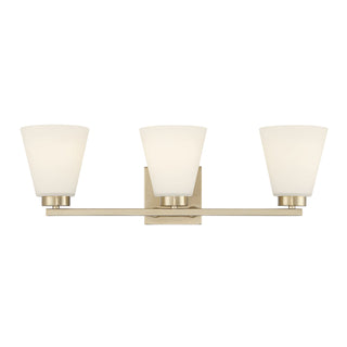 Strayhan Three Light Vanity in Modern Gold