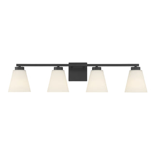 Strayhan Four Light Vanity in Matte Black