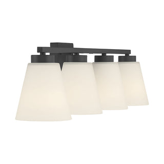 Strayhan Four Light Vanity in Matte Black