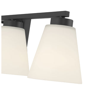Strayhan Four Light Vanity in Matte Black