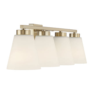 Strayhan Four Light Vanity in Modern Gold