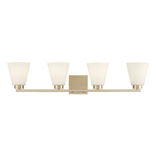 Strayhan Four Light Vanity in Modern Gold