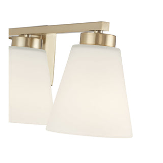 Strayhan Four Light Vanity in Modern Gold