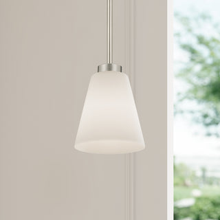 Strayhan One Light Mini Pendant in Brushed Nickel
