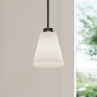 Strayhan One Light Mini Pendant in Matte Black