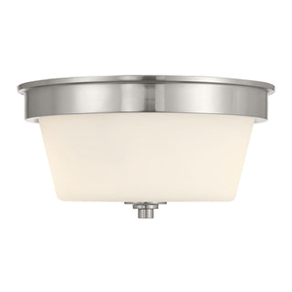 Strayhan Two Light Flush Mount in Brushed Nickel