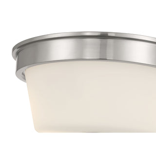 Strayhan Two Light Flush Mount in Brushed Nickel