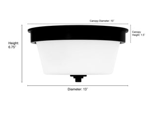 Strayhan Two Light Flush Mount in Brushed Nickel