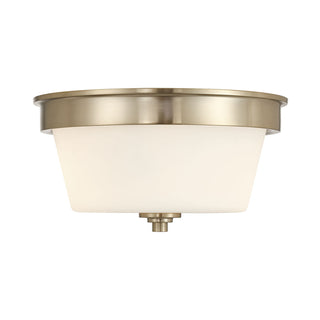 Strayhan Two Light Flush Mount in Modern Gold