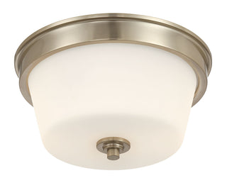 Strayhan Two Light Flush Mount in Modern Gold