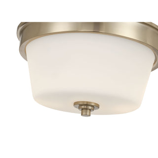 Strayhan Two Light Flush Mount in Modern Gold