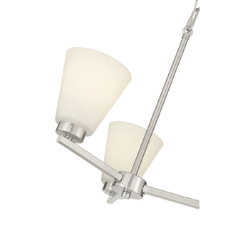Strayhan Three Light Chandelier in Brushed Nickel