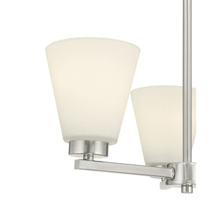 Strayhan Three Light Chandelier in Brushed Nickel