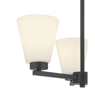 Strayhan Three Light Chandelier in Matte Black