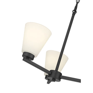 Strayhan Three Light Chandelier in Matte Black