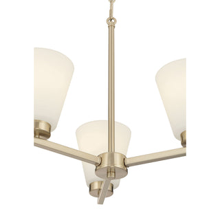 Strayhan Three Light Chandelier in Modern Gold