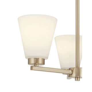 Strayhan Three Light Chandelier in Modern Gold