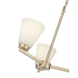 Strayhan Three Light Chandelier in Modern Gold