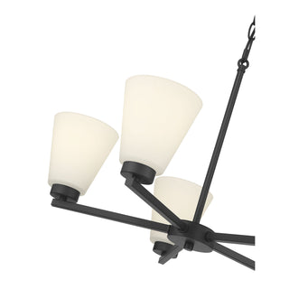 Strayhan Five Light Chandelier in Matte Black