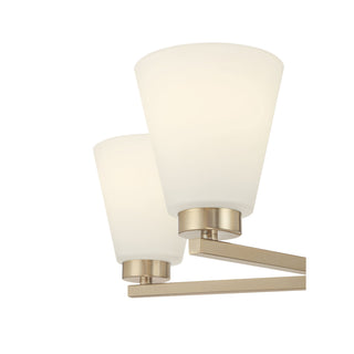 Strayhan Five Light Chandelier in Modern Gold