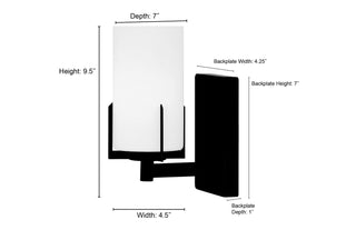 Froselle One Light Wall Sconce in Matte Black