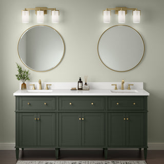 Froselle Three Light Vanity in Vintage Brass