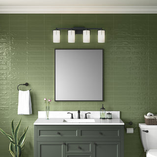 Froselle Four Light Vanity in Matte Black