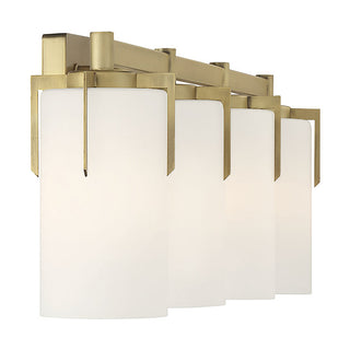 Froselle Four Light Vanity in Vintage Brass