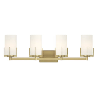 Froselle Four Light Vanity in Vintage Brass