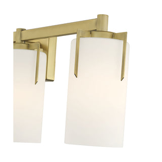 Froselle Four Light Vanity in Vintage Brass