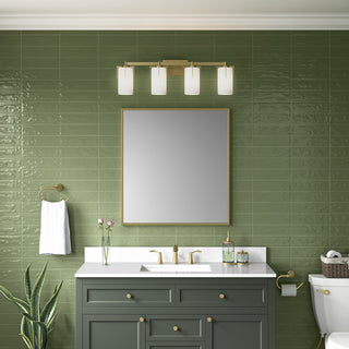 Froselle Four Light Vanity in Vintage Brass