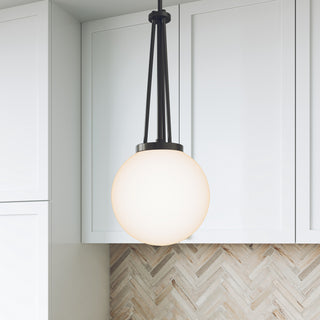 Vellin One Light Pendant in Matte Black
