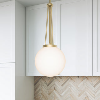 Vellin One Light Pendant in Vintage Brass