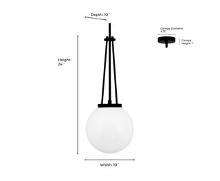 Vellin One Light Pendant in Vintage Brass