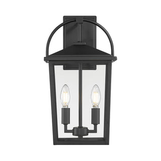 Strathden Two Light Lantern in Powder Coated Black