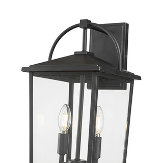 Strathden Two Light Lantern in Powder Coated Black