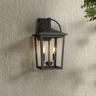 Strathden Two Light Lantern in Powder Coated Black