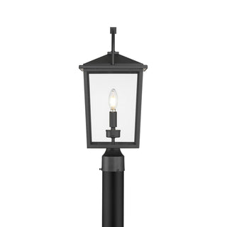 Strathden Two Light Post Lantern in Powder Coated Black