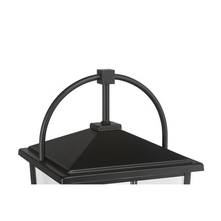 Strathden Two Light Post Lantern in Powder Coated Black