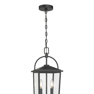 Strathden Two Light Hanging Lantern in Powder Coated Black