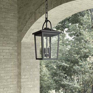 Strathden Two Light Hanging Lantern in Powder Coated Black