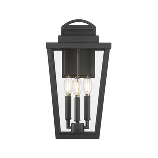 Brenwick Three Light Lantern in Powder Coated Black