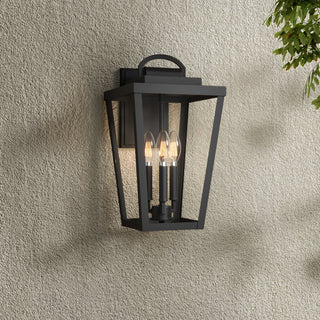 Brenwick Three Light Lantern in Powder Coated Black