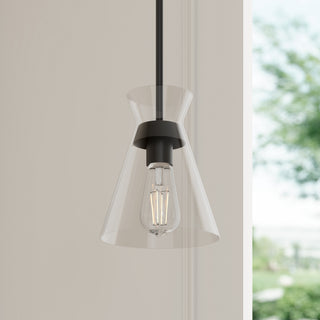 Amarella One Light Mini Pendant in Matte Black