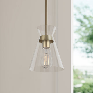 Amarella One Light Mini Pendant in Modern Gold