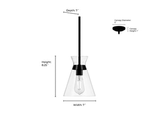 Amarella One Light Mini Pendant in Modern Gold