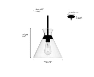 Amarella One Light Pendant in Matte Black