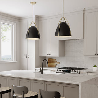 Pomelle One Light Pendant in Matte Black