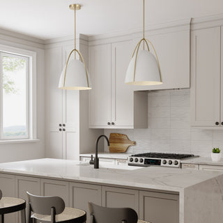 Pomelle One Light Pendant in Matte White