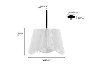 Tulara One Light Pendant in Matte Black